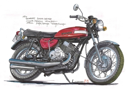 驚きの価格が実現！ バイクとクルマのイラスト作品｜M collection 岡本正樹 その他